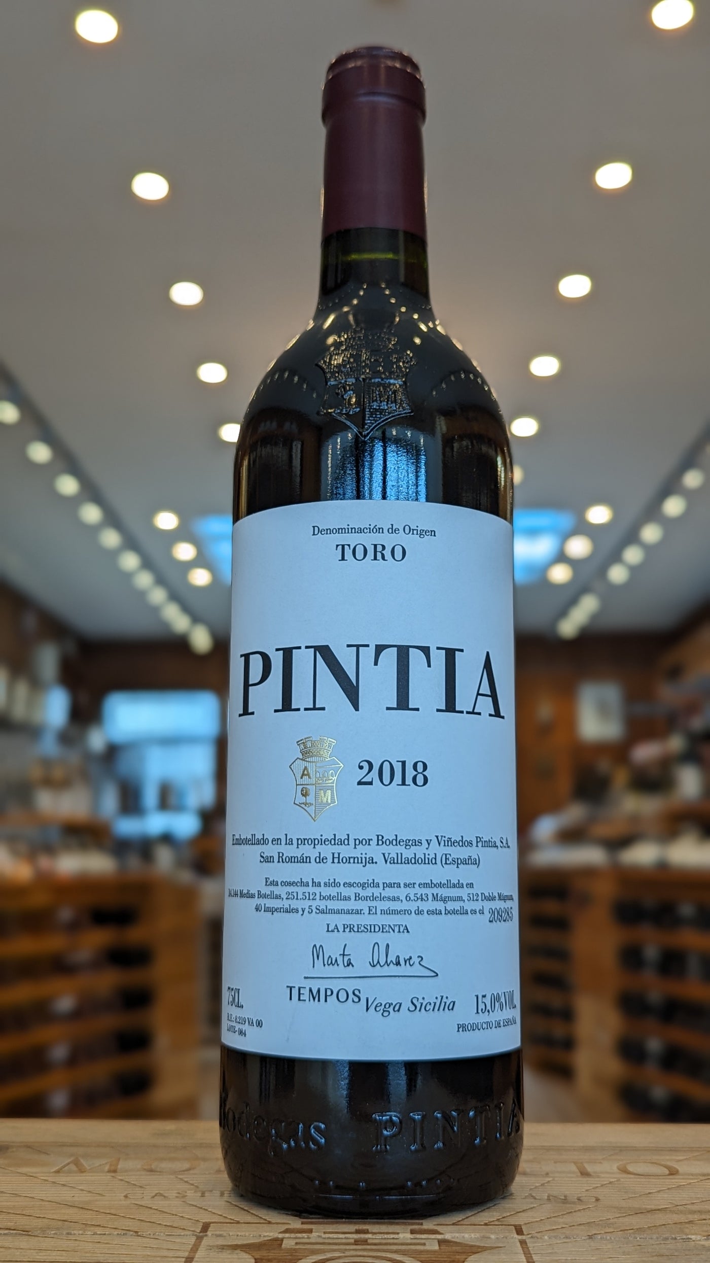 Vega Sicilia Bodegas Pintia Toro Tinto 2018