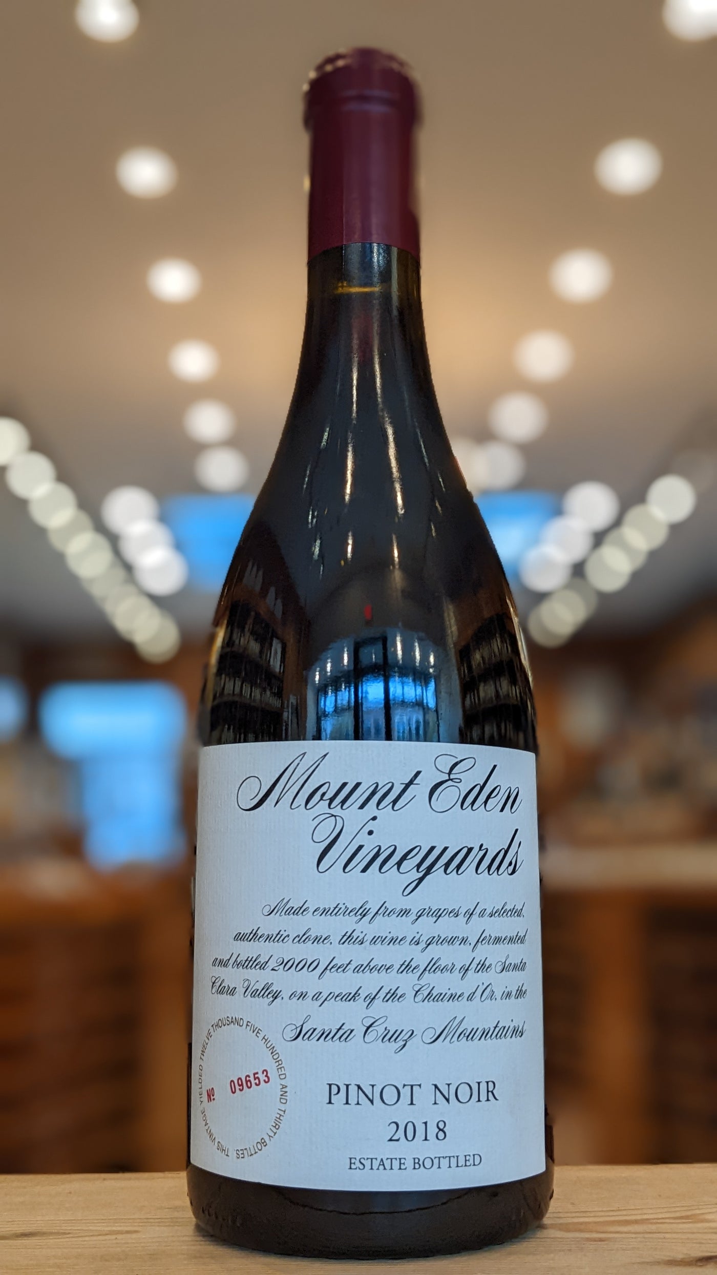 Mount Eden Vineyards Santa Cruz Mountains Estate Bottled Pinot Noir 2019